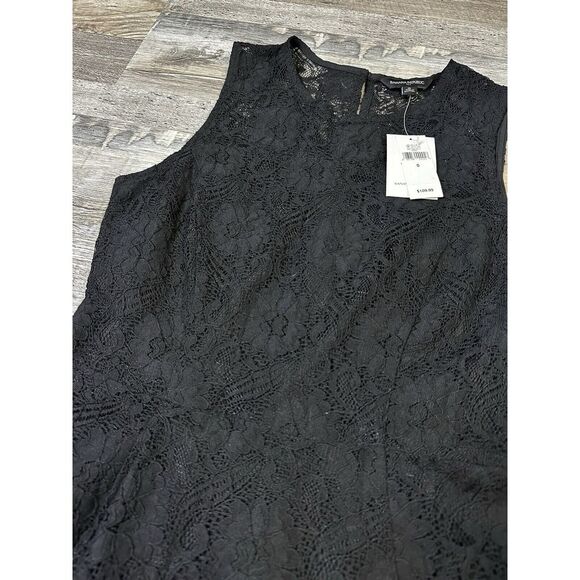 Banana Republic Black Floral Lace Dress Women's Size 0 - Picture 2 of 8